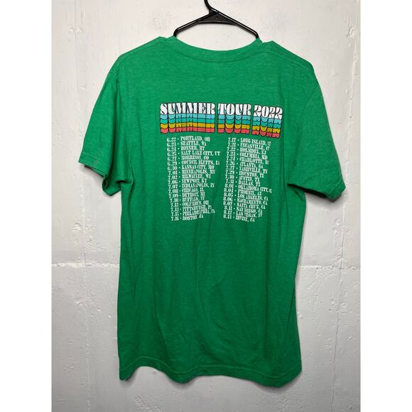 Taking Back Sunday 2022 Tour Shirt Green T Shirt Long Sleeve Size Medium - Picture 3 of 3